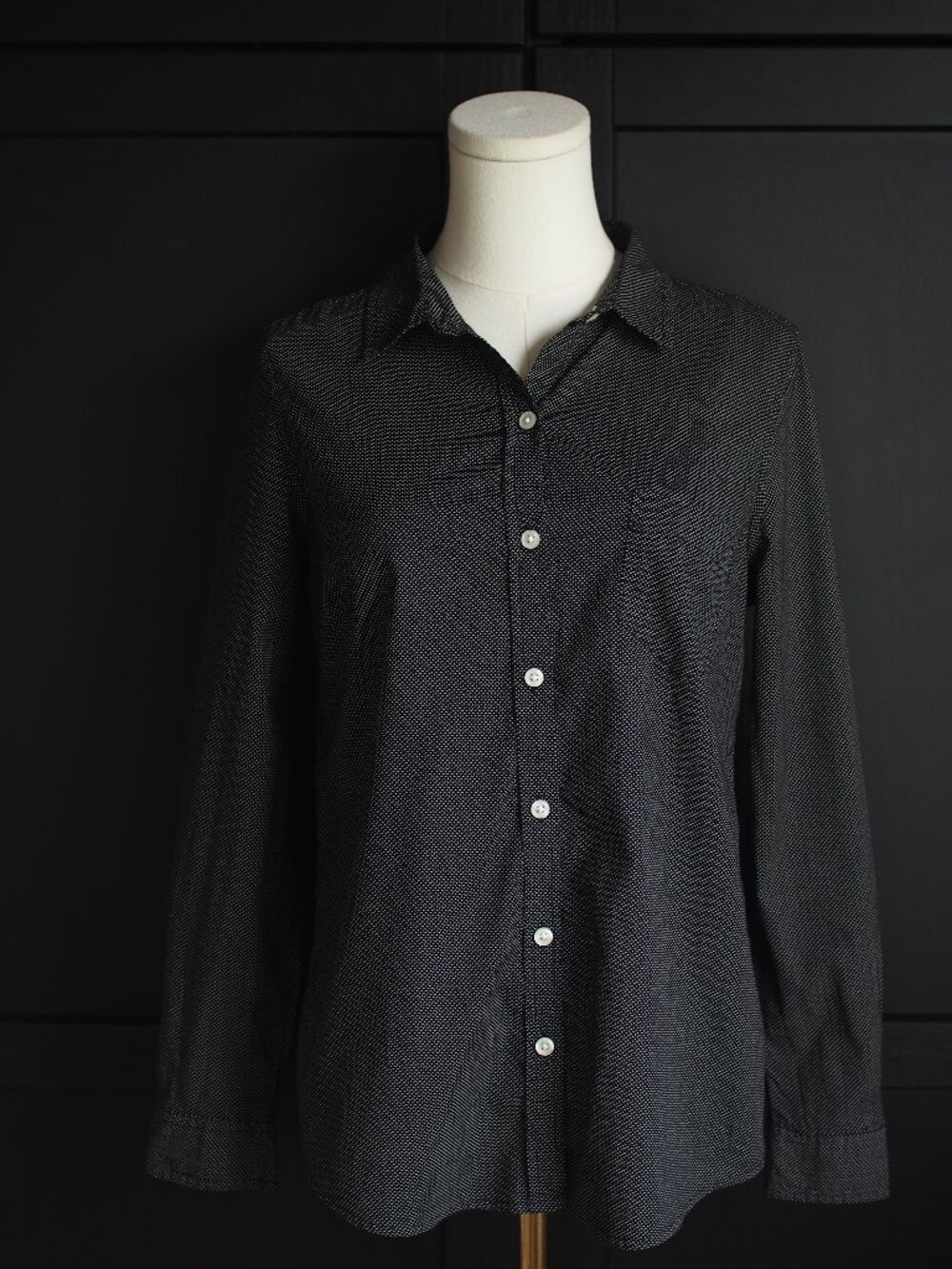 Old Navy | 100% Cotton Microdot Long Sleeve Shirt
